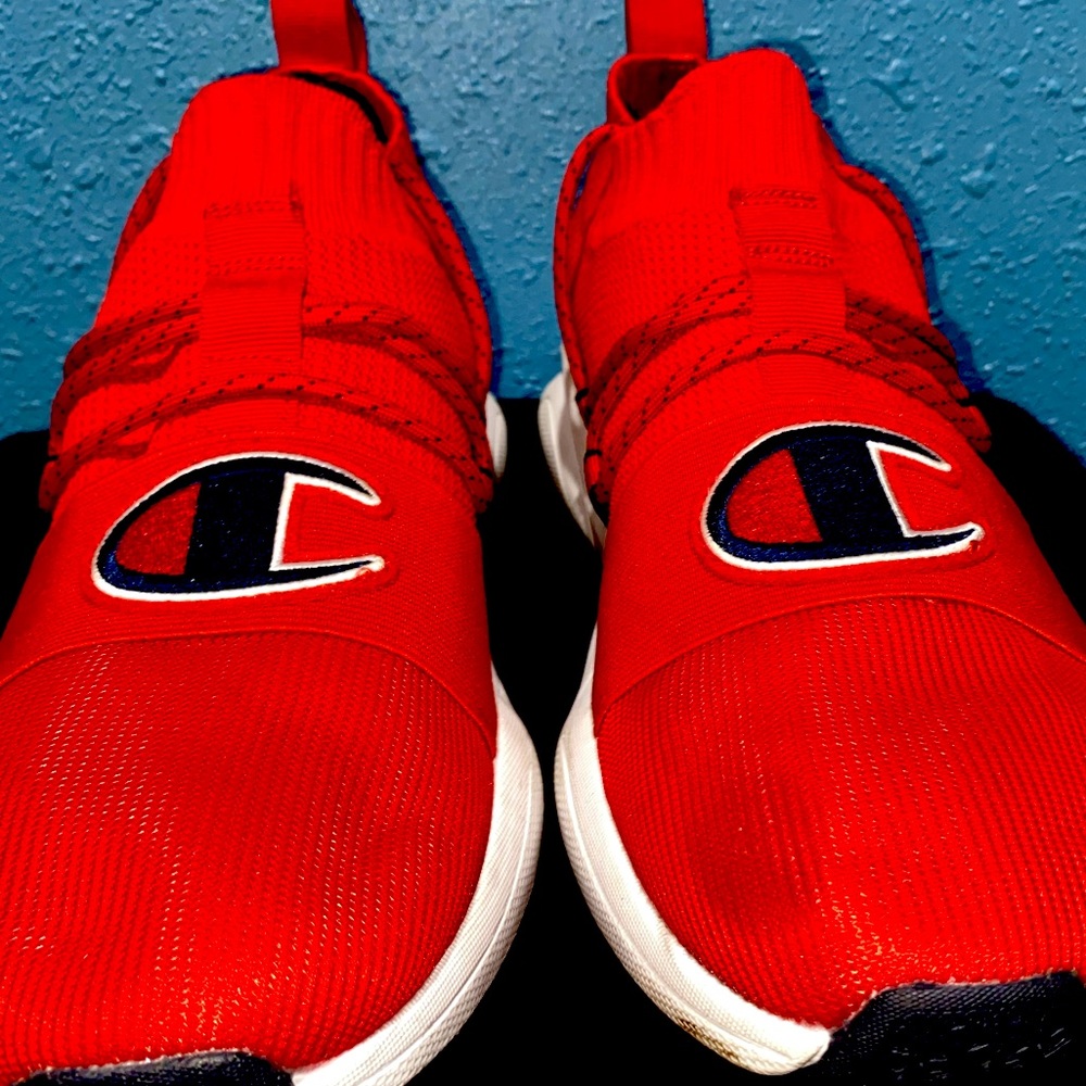 Red champion shoes